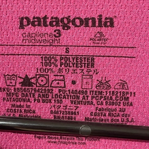 Patagonia Midweight Capilene 1/4 Zip Top Pink and Blue Women’s S - Picture 5 of 10